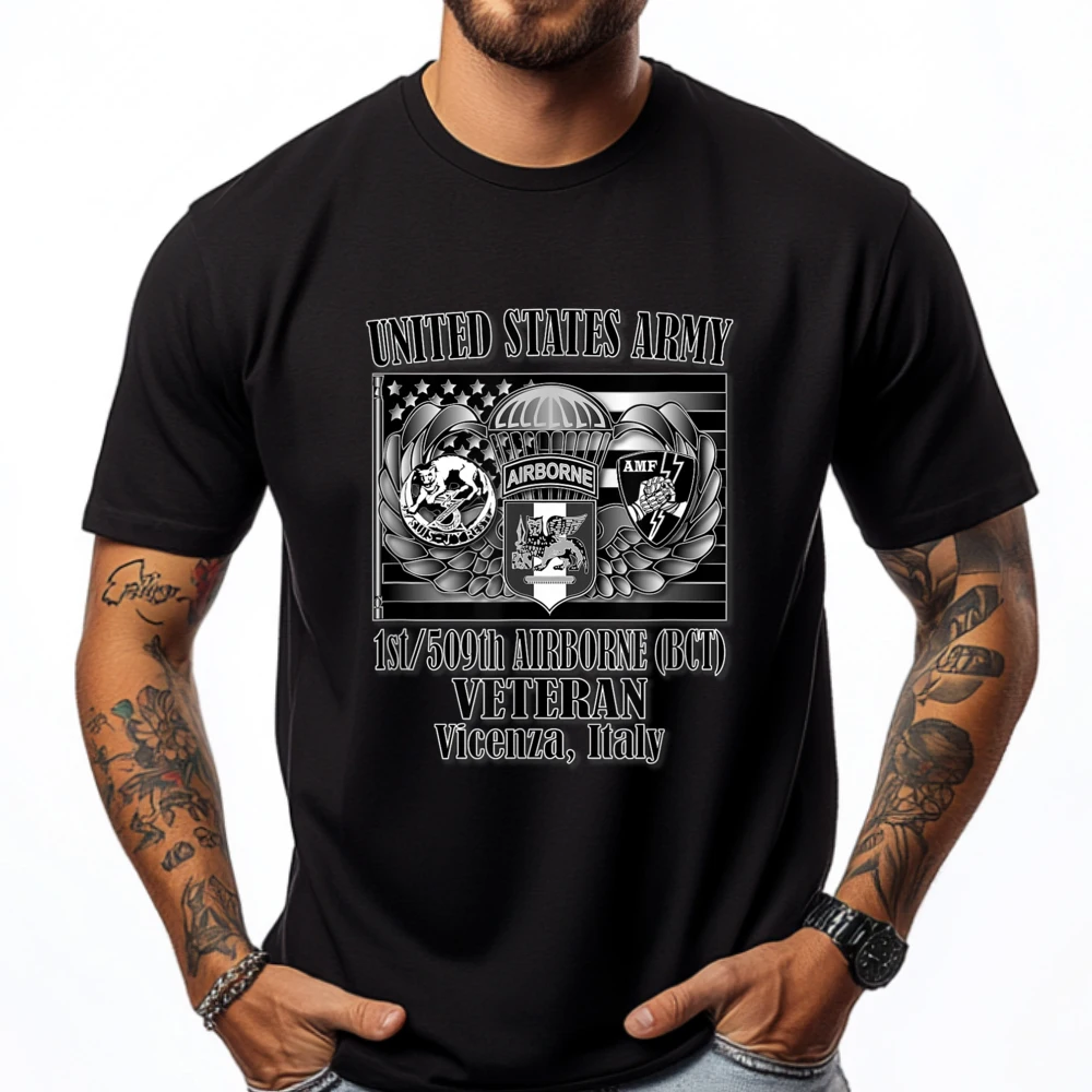 509th Airborne Bct Veteran Front Design Sports T Shirt Veteran Ltaly Men T Shirt Group 2025 New Clothing Shirt