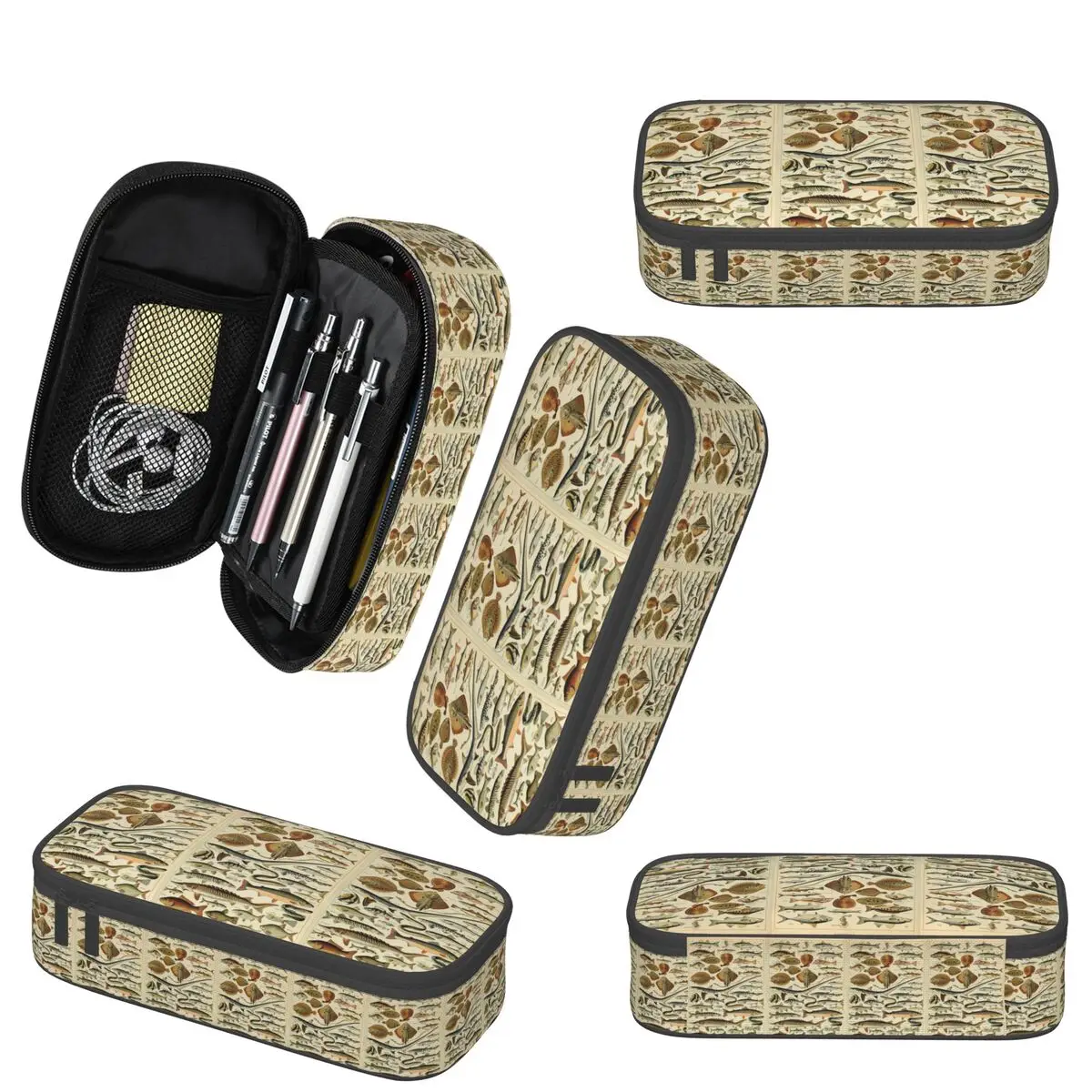 어린이용 물고기 그림 연필 케이스, 남아 여아 선물용 펜 박스, 필통, 문구 용품, 펜 홀더 가방