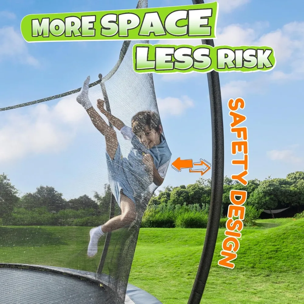 Recreational Trampoline with Enclosure for Kids Adults