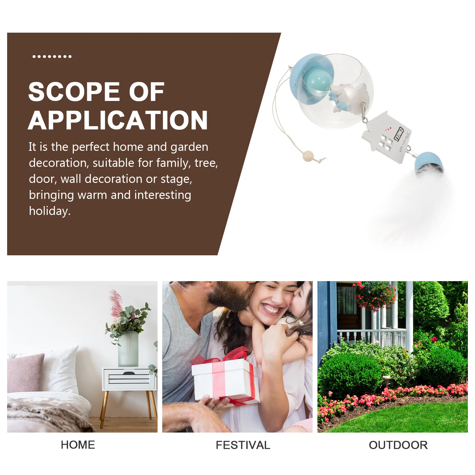 

1Pcs Christmas Wind Chime Decorative Unicorn Hanging Bell Garden Door Pendant Bell Ornament Colorful Xmas Home Pendant Decor