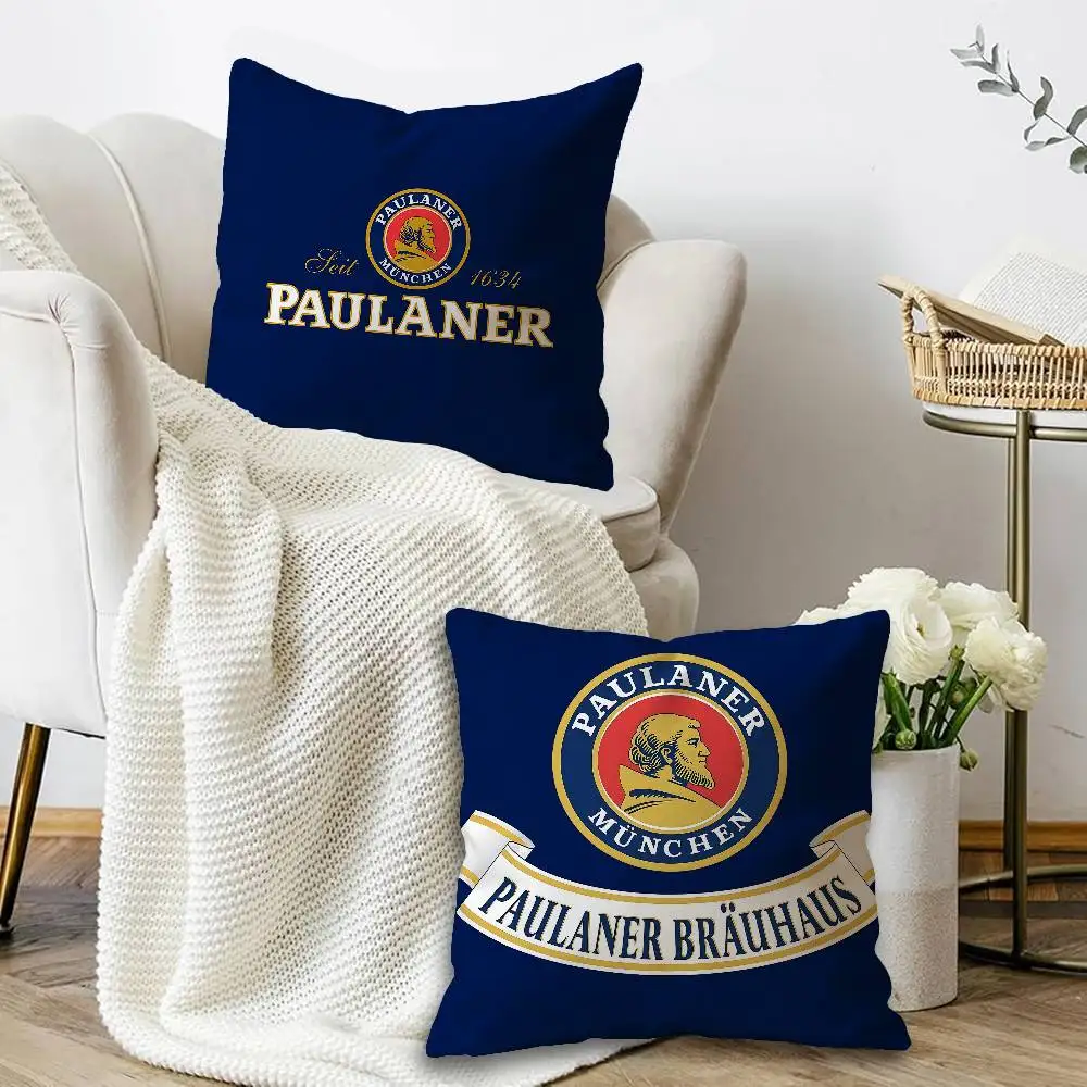 German Beer P-Paulaners Pillow Anime Pillow Sofa Bed Head Pillow Cover Cushion Cover 45x45 cm Fashion