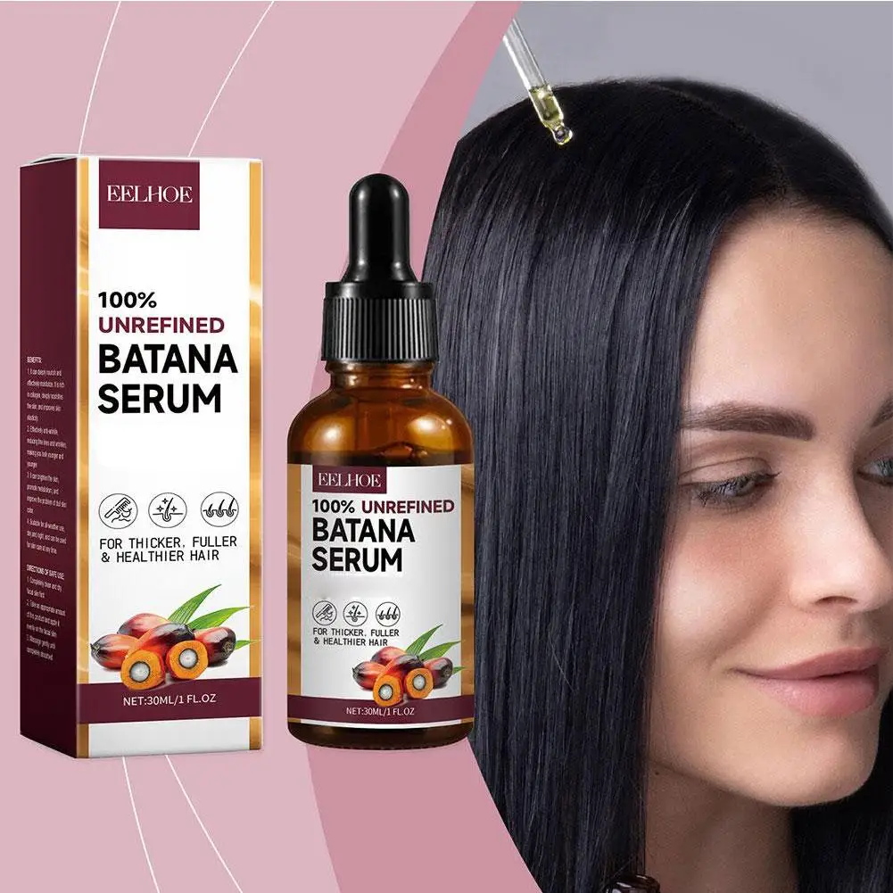 Batana Oil Dense Hair Essential Oil Fixed Hair Anti-Loss Serum30ml Smooth Repair Hair After Conditioner Anti-Frizz Soft Hai B3Q8