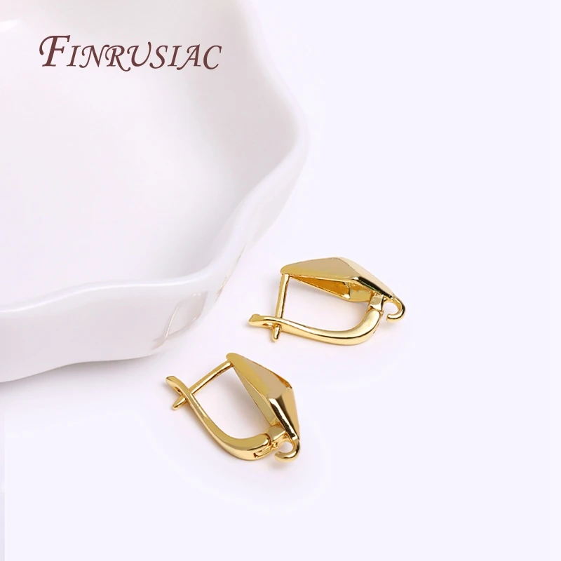 Antiallergic Fasteners Ear Wire Clasp 18K Gold Plated Basic Earring Hooks,Handmade DIY Creative Earring Findings Components