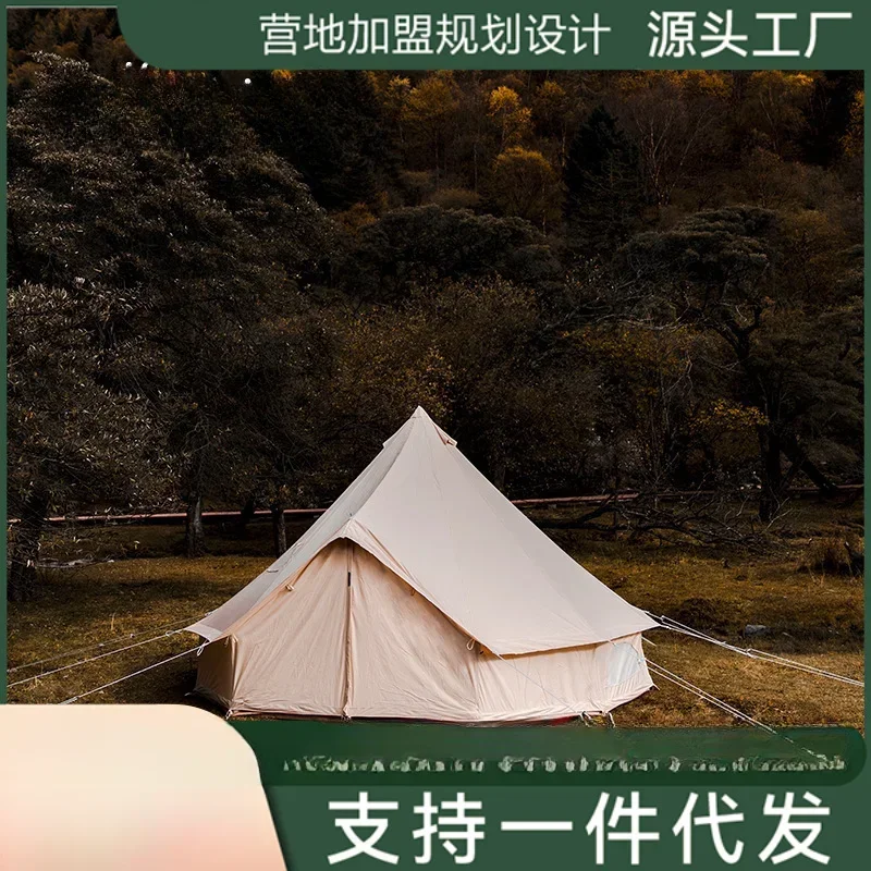 Cotton tent light luxury camp outdoor camping tourist self-driving yurt large waterproof and sun-proof tent