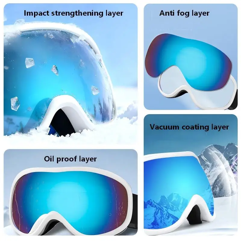 Double-Layer Anti-Fog Ski Goggles UV Resistant Card Resistant Men's And Women's Outdoor Nearsighted Glasses Top Selling