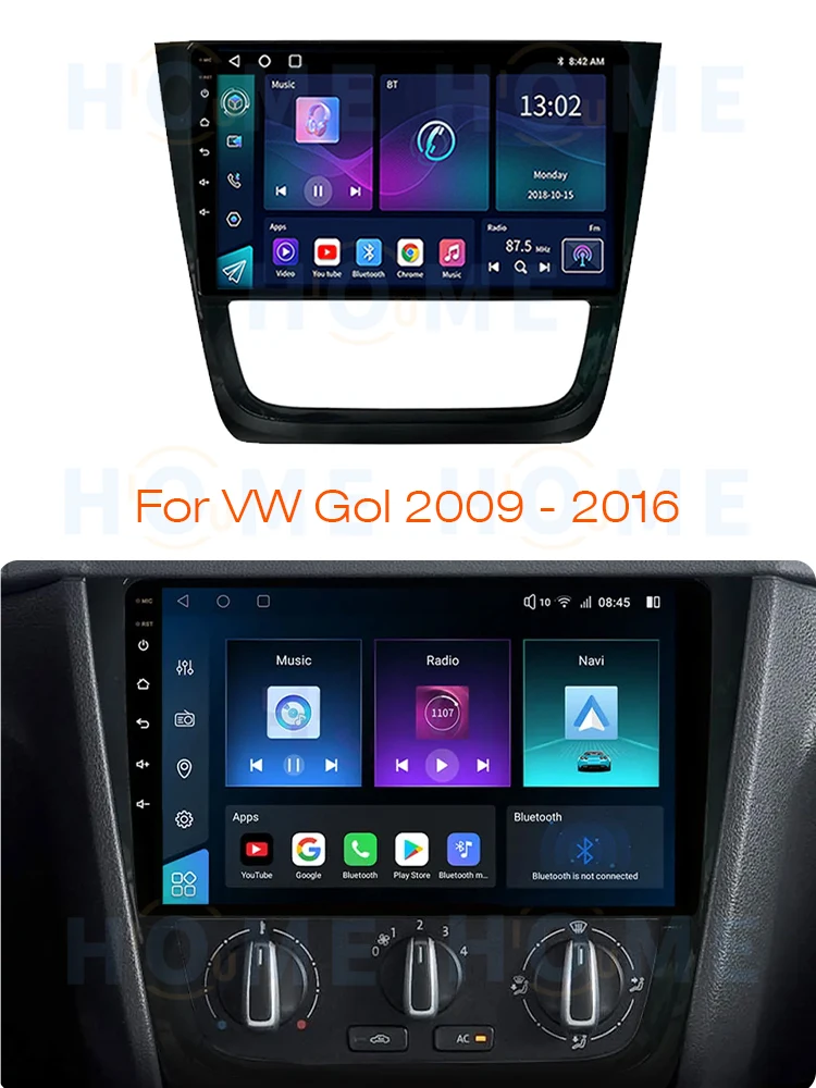 New Style CarPlay Android Auto For Volkswagen Gol Saveiro Voyage 2009 - 2016 Car Multimedia Player GPS Navigation Stereo Radio