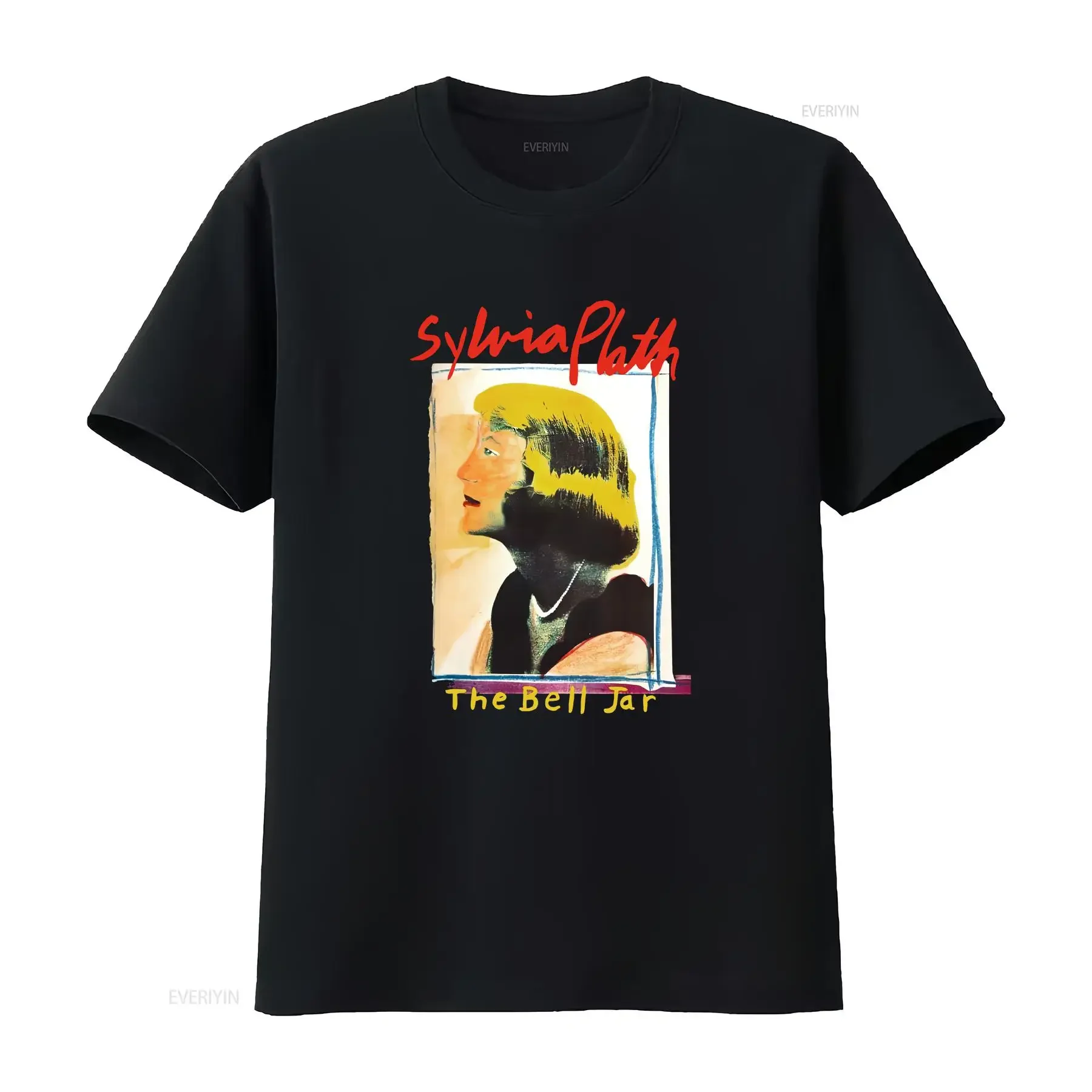1963 book by sylvia plath the bell jar cover T Shirt vintage Washed graphic streetwear Soft Stylish homme vintage Washed