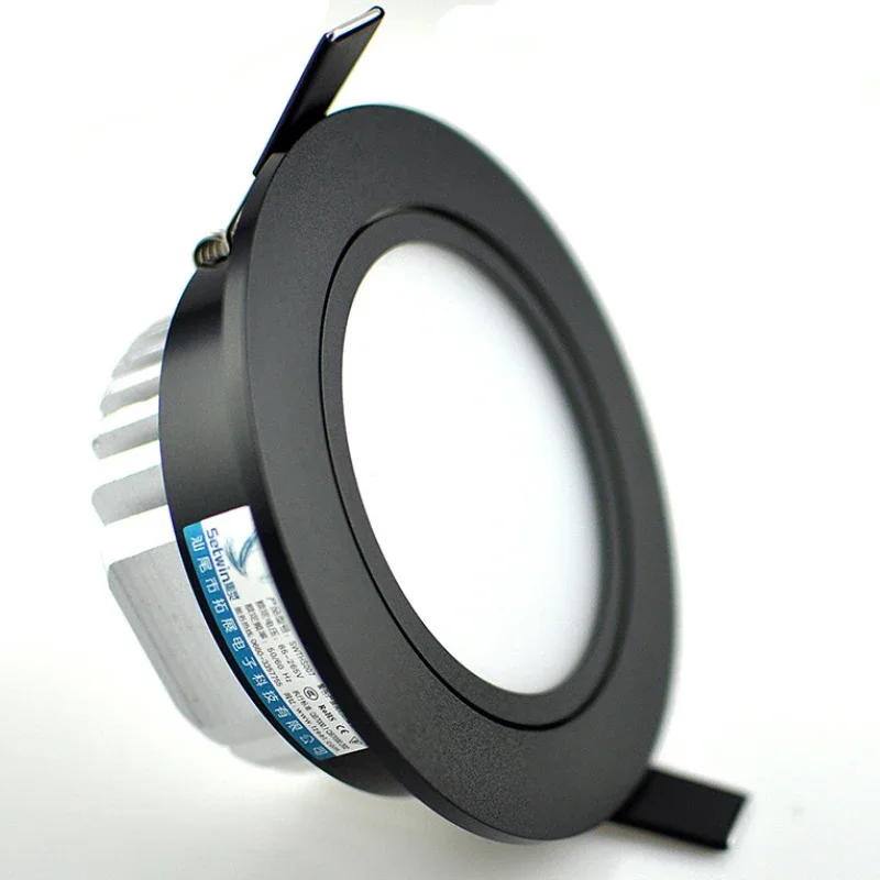 Dimmable LED COB Spotlight Ceiling Lamp Aluminum Round Panel Downlight Indoor Lighting