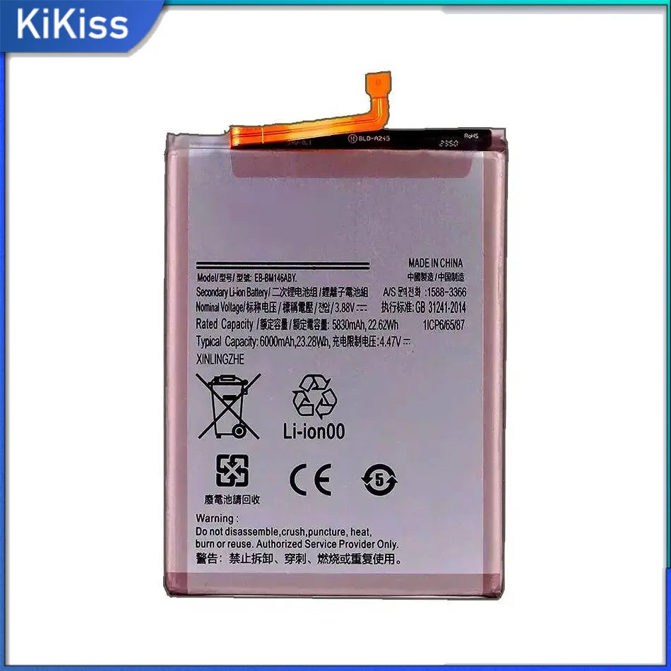 

Mobile Phone Battery EB-BM146ABY Long-Lasting For Samsung Galaxy F54 M54 5G M34 6000Mah