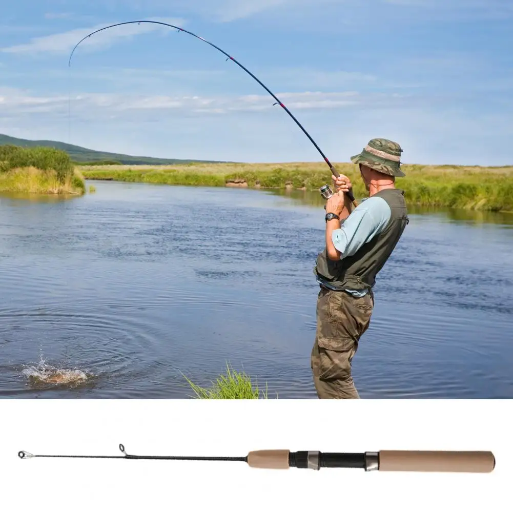 Ergonomic Fishing Rod Telescopic Ice Fishing Rod with Sponge Foam Handle for Trout Walleye Perch Lightweight Winter for Anglers