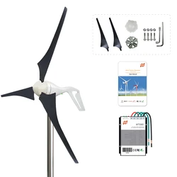 3 or 5 Blades 400W 12V 24V Wind Turbine Generator With LED Indicator Controller Small Mini Windmill Turbine Generator for Home