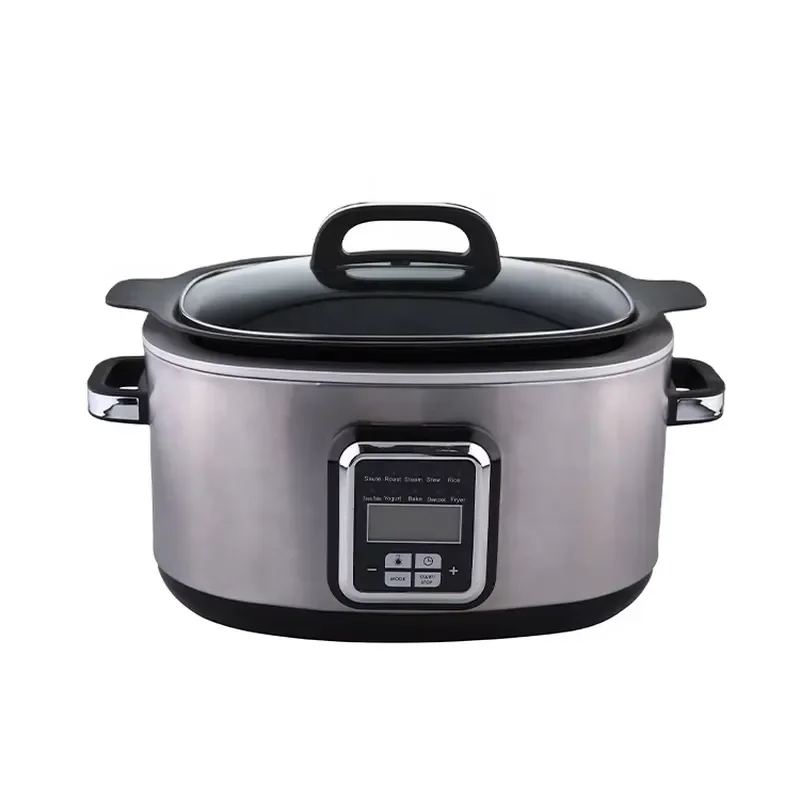 Multifunctional Electric Cooking Pot Stainless Steel Household Kitchen Appliance With LED Display For Boiling Frying Steaming