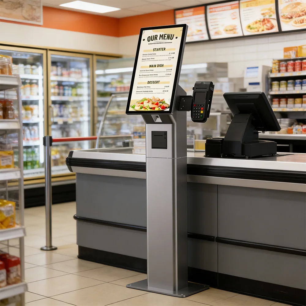 15.6 21.5 23.8 inch floor-mounted self-service ordering machine