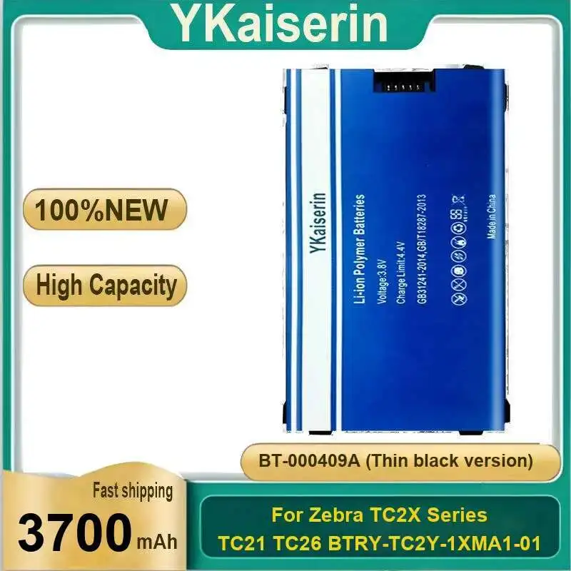 

Mobile Phone Battery BT-000409A Thin Black Version 3700Mah For Zebra TC2X Series TC21 TC26 Btry-TC2Y-1XMA1-01