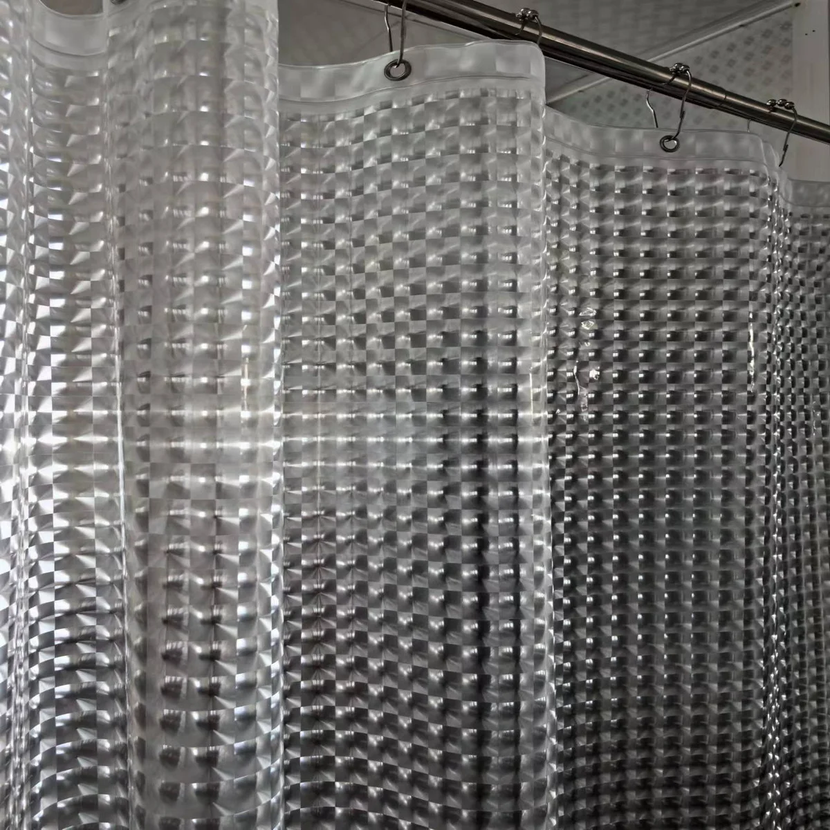 

Minghe 3D Shower Curtain,EVA 6G bathroom Shower Curtain Water Repellent,Plastic Shower Curtain,No Smell.Quick Dry.Non Toxic