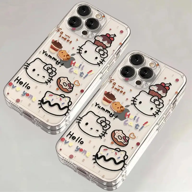 Neue Cartoon Hallo Kitty Handy hülle für Samsung S24 S23 S22 S21 S20 S10 Fe Note20 Note10 plus Ultra Lite 5g klare weiche TPU-Abdeckung