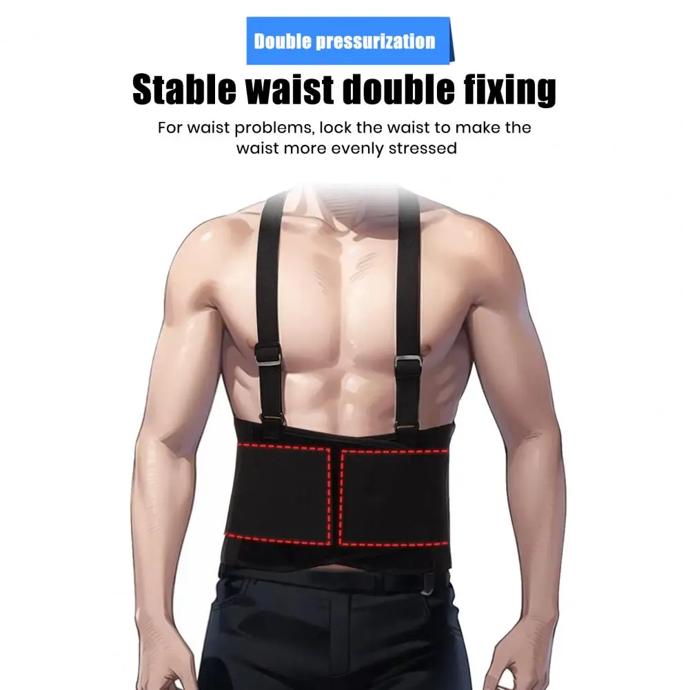 Professional Protection Sports Brace Ergonomic Waist Protector with Suspenders for Men Women for Sports for Construction