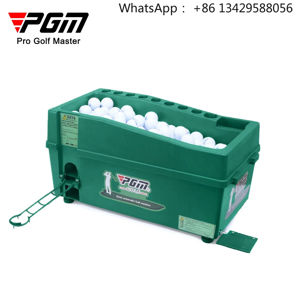 Direct Manufacturer's PGM 100-Ball Capacity Semi-Automatic Golf Ball Dispenser Mobile Phone Recording Capability Hitting Mats