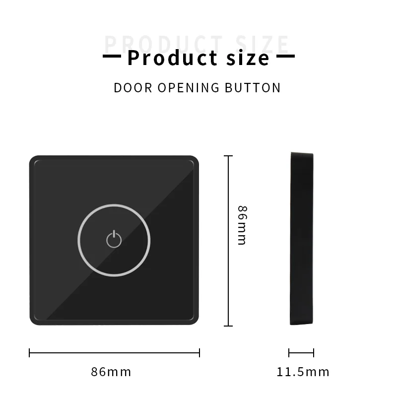 12V Touch Sensor Exit Button Door Release Access Control System With LED Indicator Automatic Sensing Switch