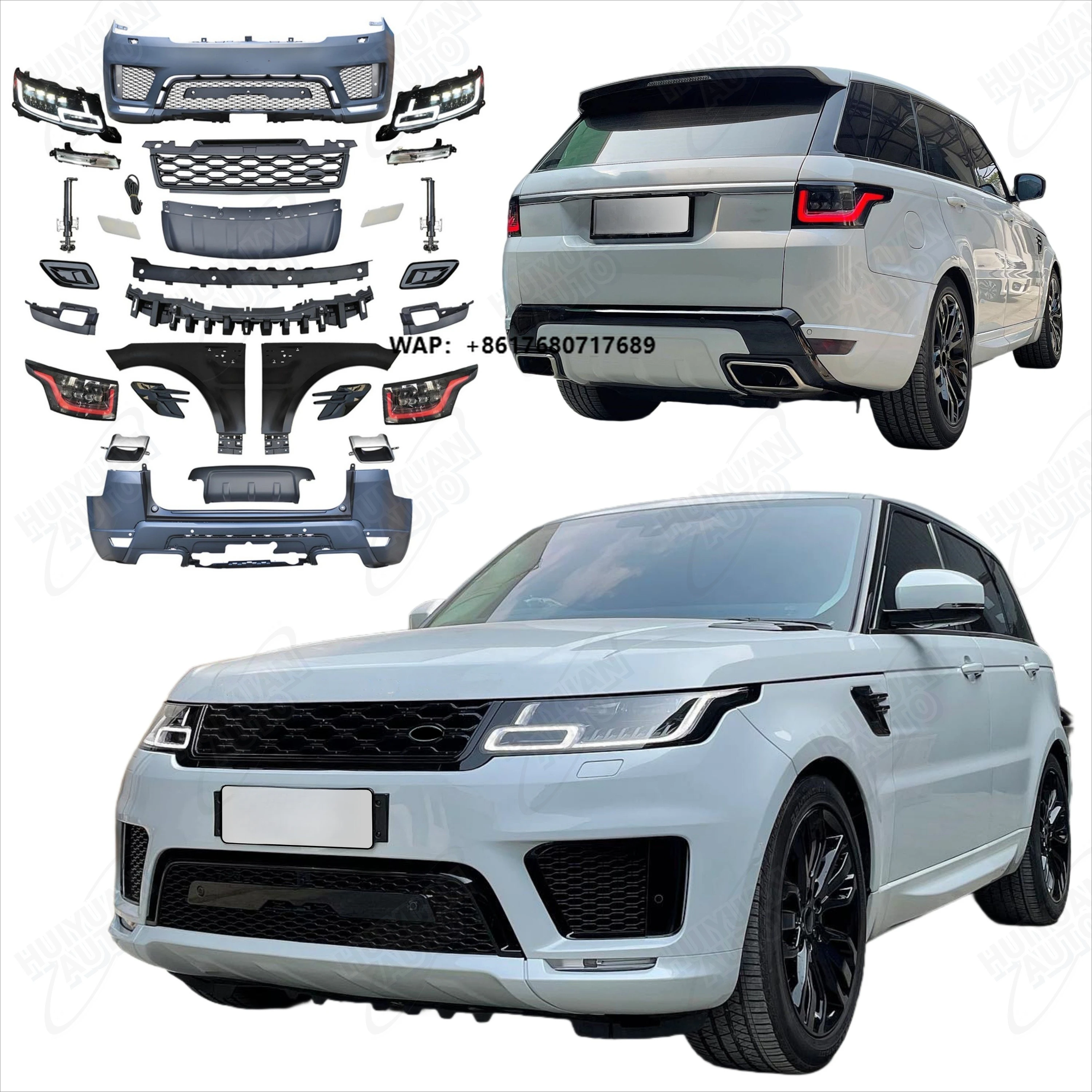 New Design Car Body System for Range Rover Sport 2013-2017 Change to OEM Style Bumpers Fender Headlights Taillights Grille