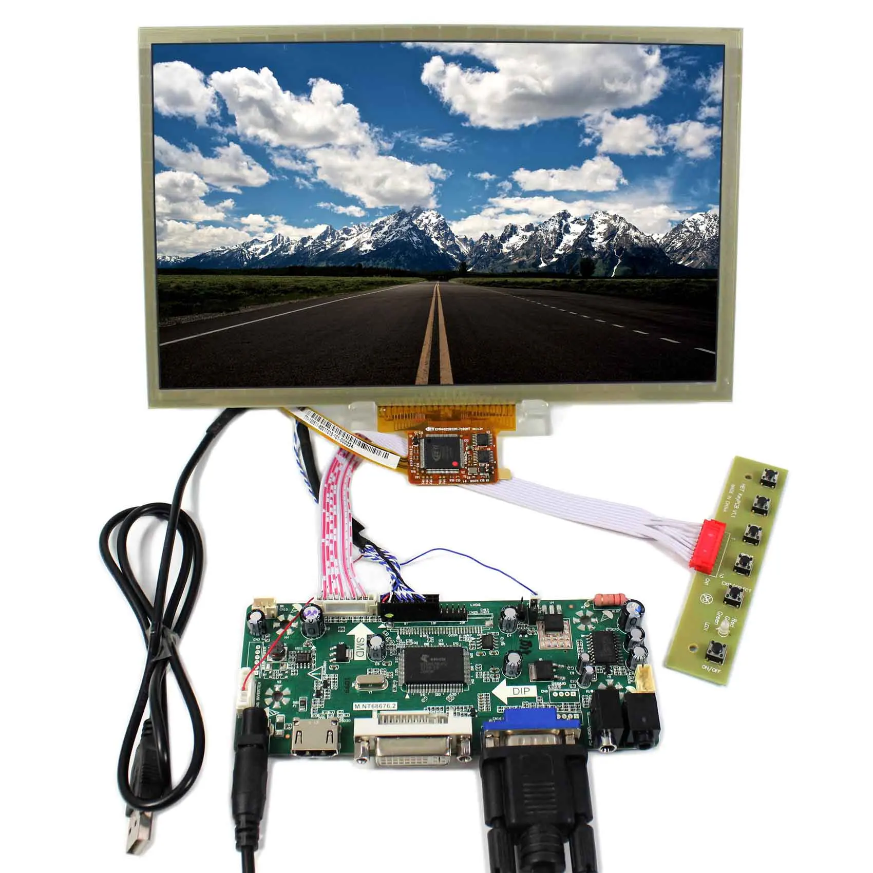 

10.2" HSD100IFW1 LCD Capacitive Touch Panel With LCD Driver Board HDM I VGA DVI Input