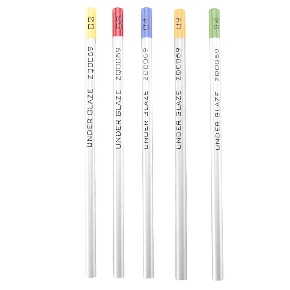 5Pcs Underglaze Pencils for Pottery for Decorating Fused Glass and Under Glaze Ceramics A