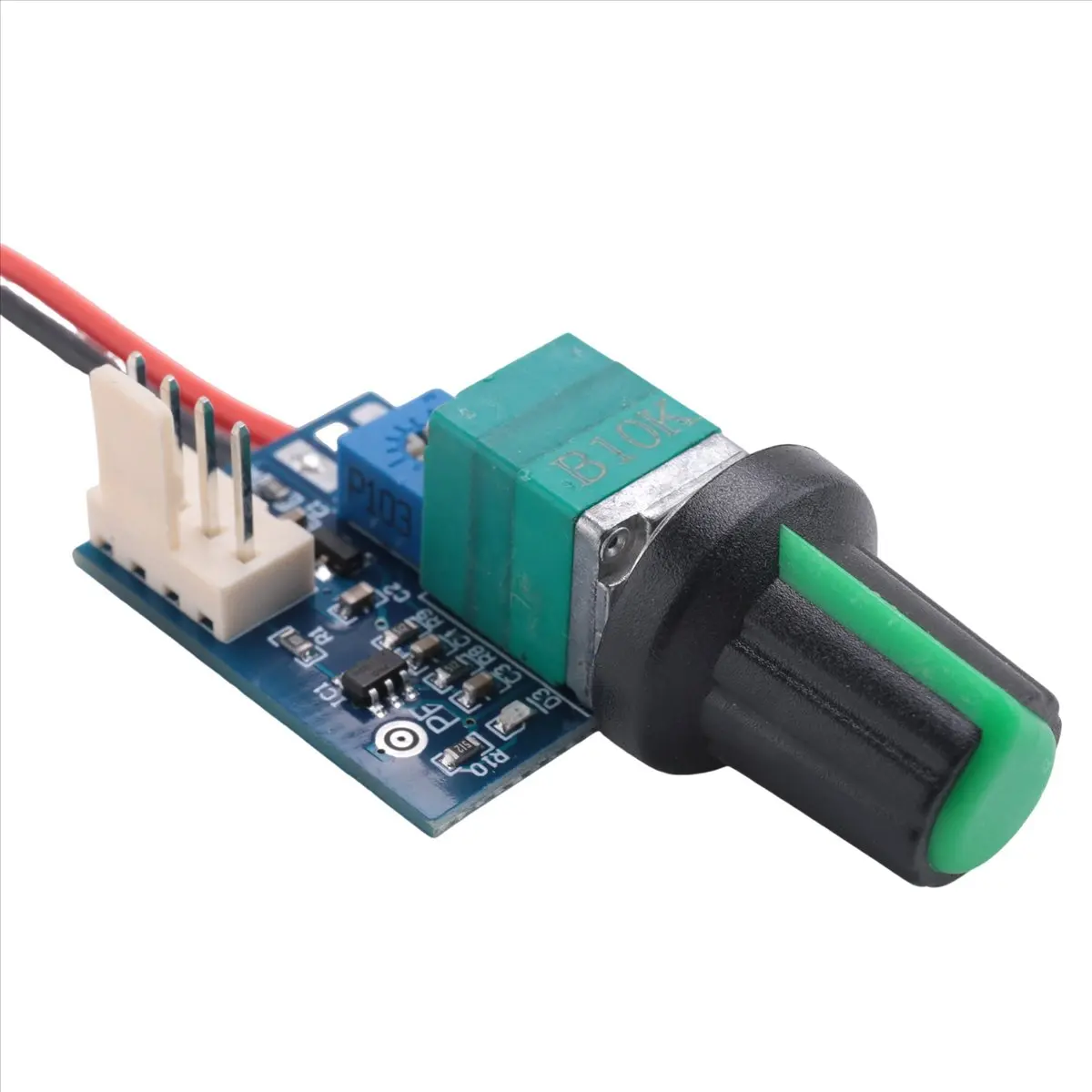 A72Z DC 12V Adjustable 0%-100% PWM Fan Speed Controller with Knob Switch 4 Wire Fan Speed Governor Noise Reduction
