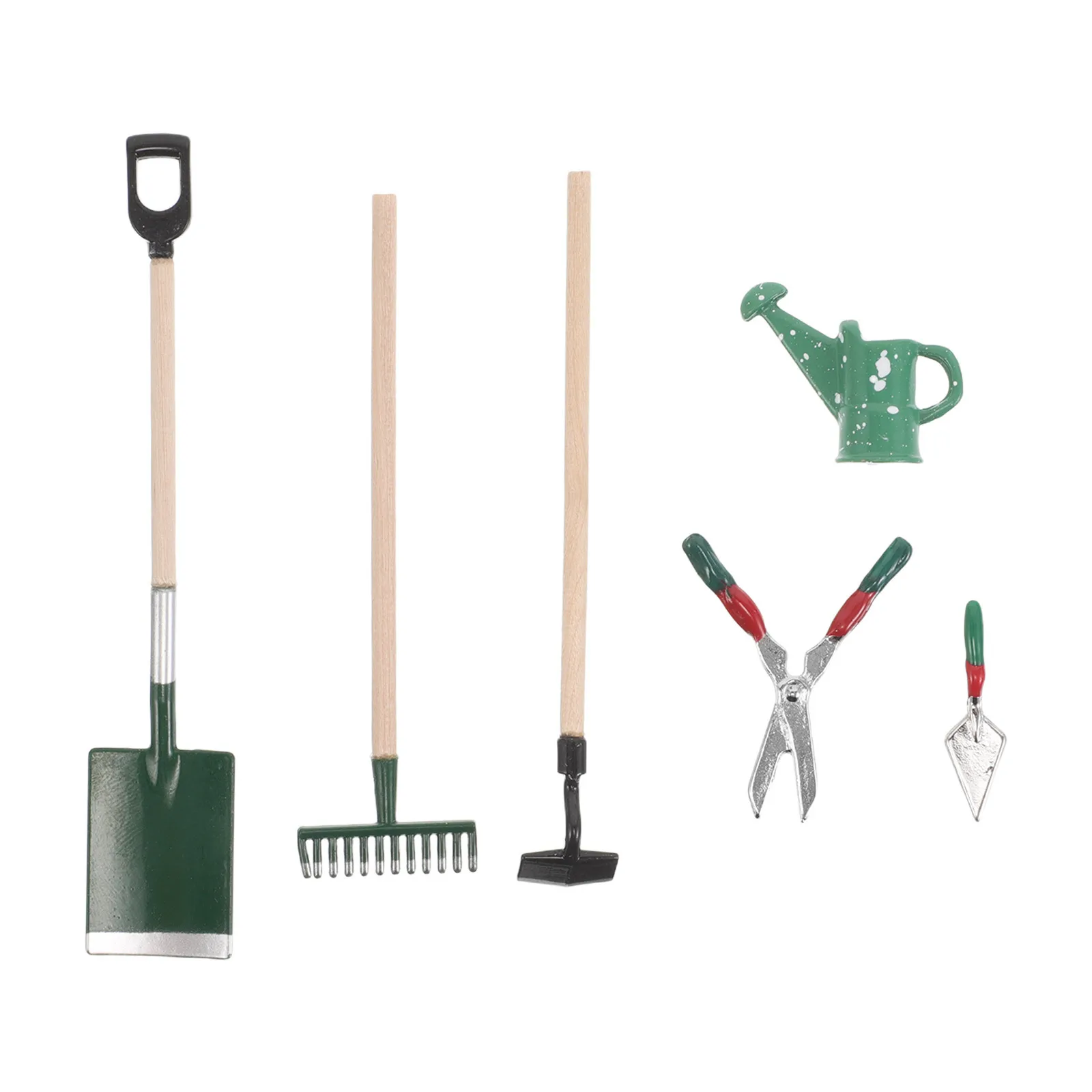 

6 Pcs Micro Garden Tools Dollhouse Accessories Yard Supplies Watering Can Miniature Simulation Farm Agricultural
