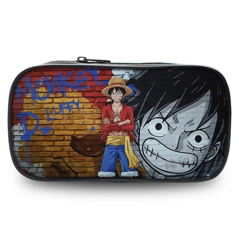 Cartoon Anime One Piece Luffy Zoro Sanji Marco Ace Sabo Pencil Case Stationery Box Students School Pen Pouch Bags Gifts