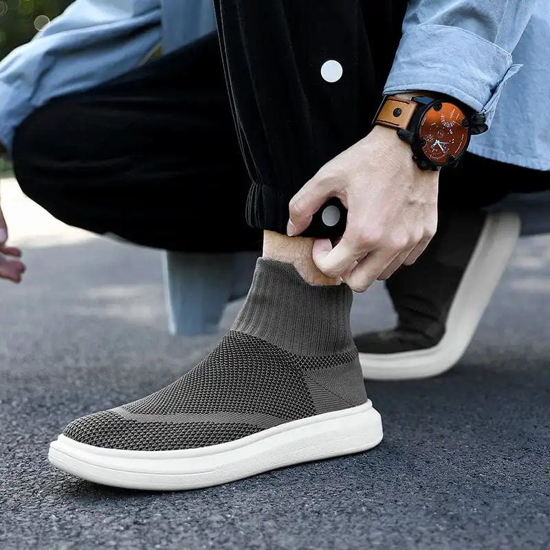 MWY Winter Warm Shoes Men's Sneakers Ankle Socks Shoes Comfortable  Casual Sports Shoes zapatillas hombre plus size 36-46