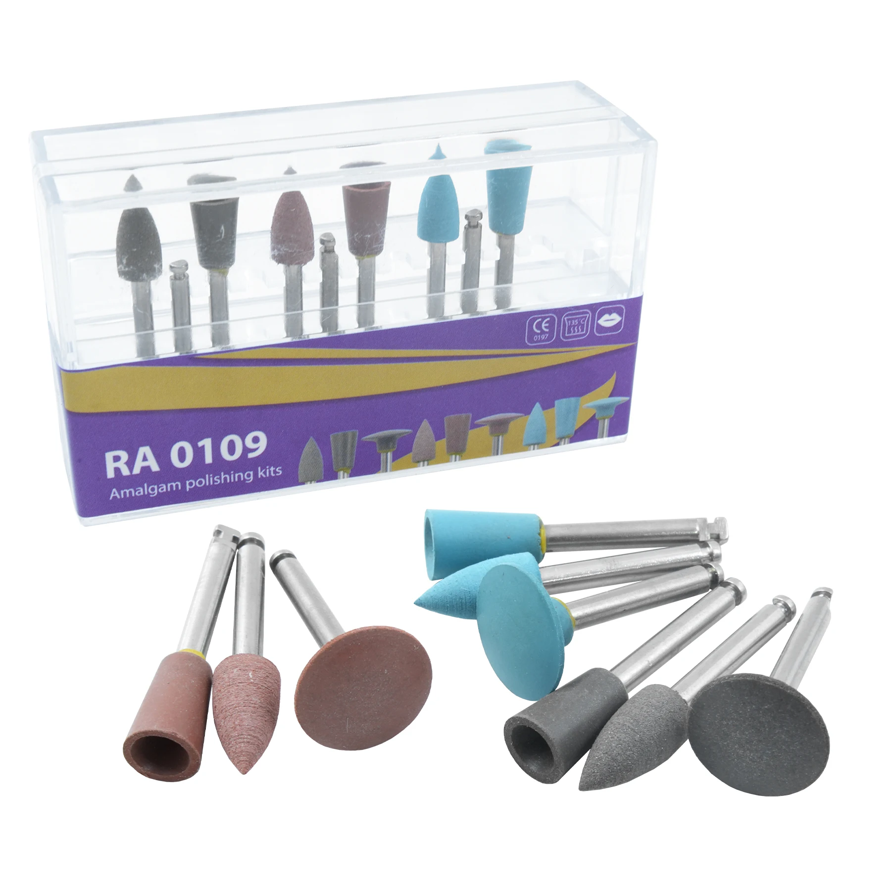 Dental Composite Polishing For Low Speed Handpiece Contra Angle Kit RA0109 Amalgam Polishing Kits Dentistry Tools