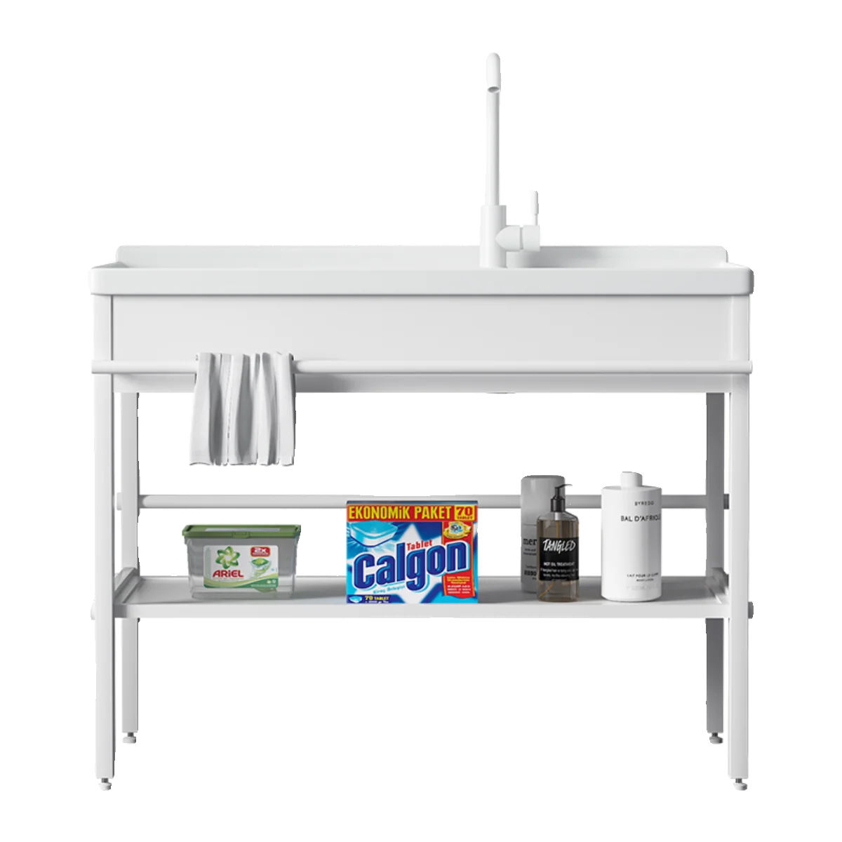 Ceramic laundry sink with washboard, super deep enlarged floor bracket basin, balcony laundry pool integrated wash basin