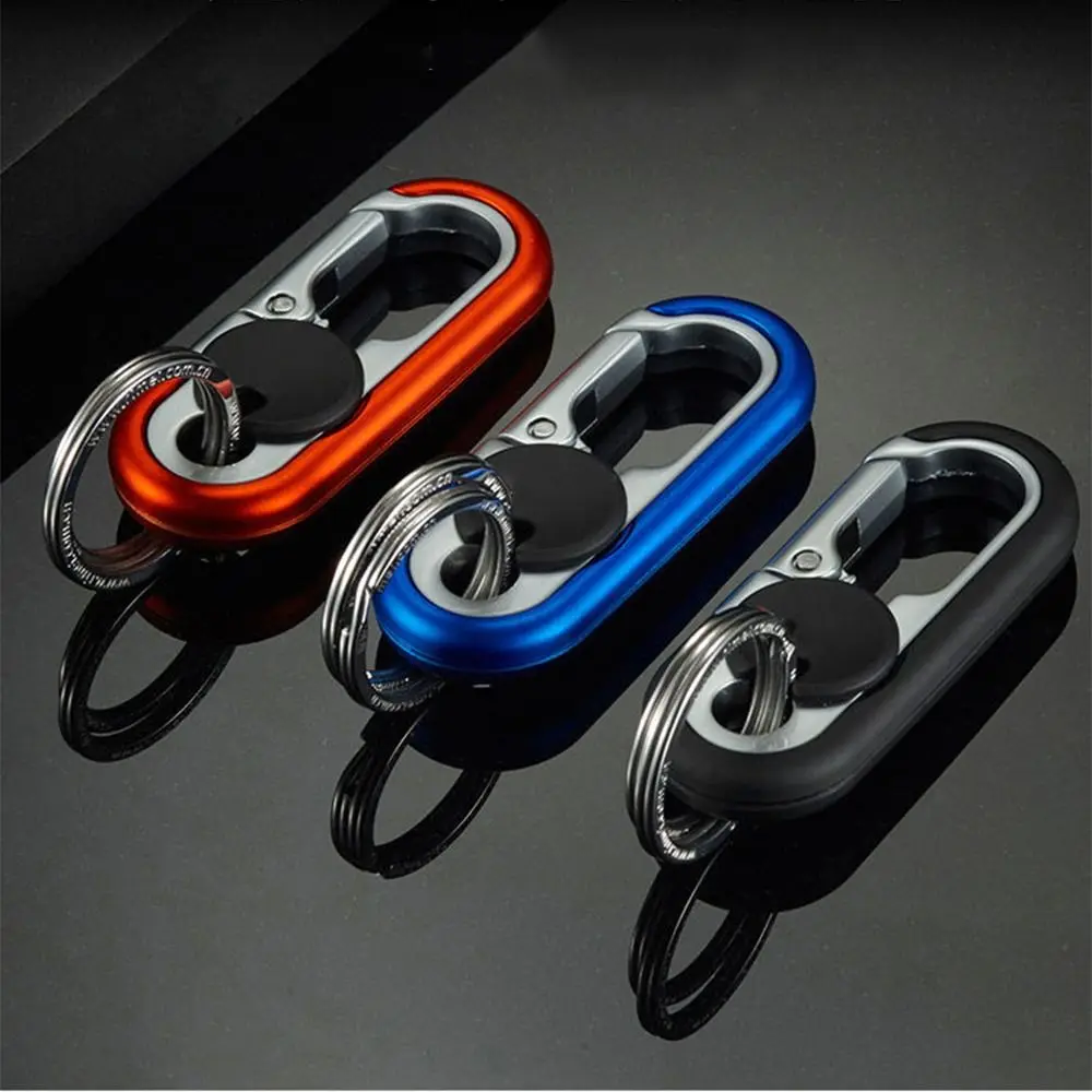 Waist Buckle Metal Metal Key Buckle Business Double Ring  Keychain Keys Organizer Car Key Holder Car Keychain