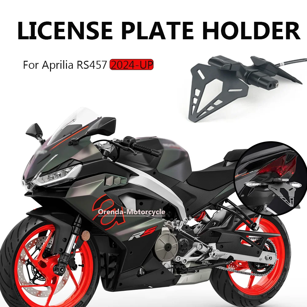 

2024 2025 Motorcycle Accessory License Plate Frame Holder Tailstock Bracket Kit Rear Short Tail Stock For Aprilia RS457 RS 457