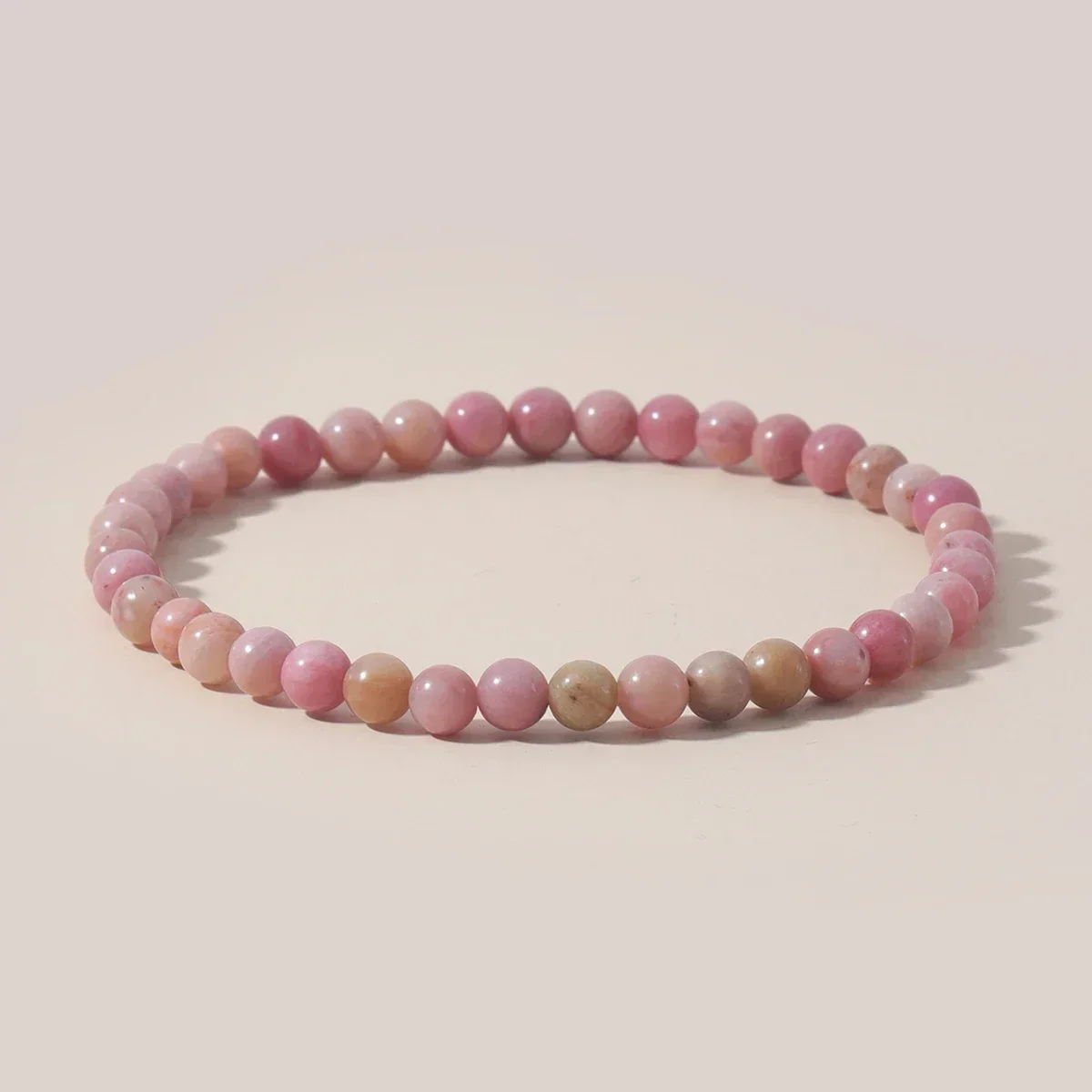 Bracelet Rhodochrosite en pierre naturelle pour hommes et femmes, charme classique, mini énergie, bijoux de guérison, cadeau, 4mm