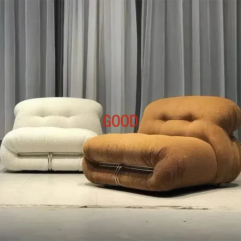 

Living Room Sofas Artificial Lamb Cashmere Nordic Sofa Sets Creative Hippo Shape Design Light Luxury Lazy Sofa Minimalist