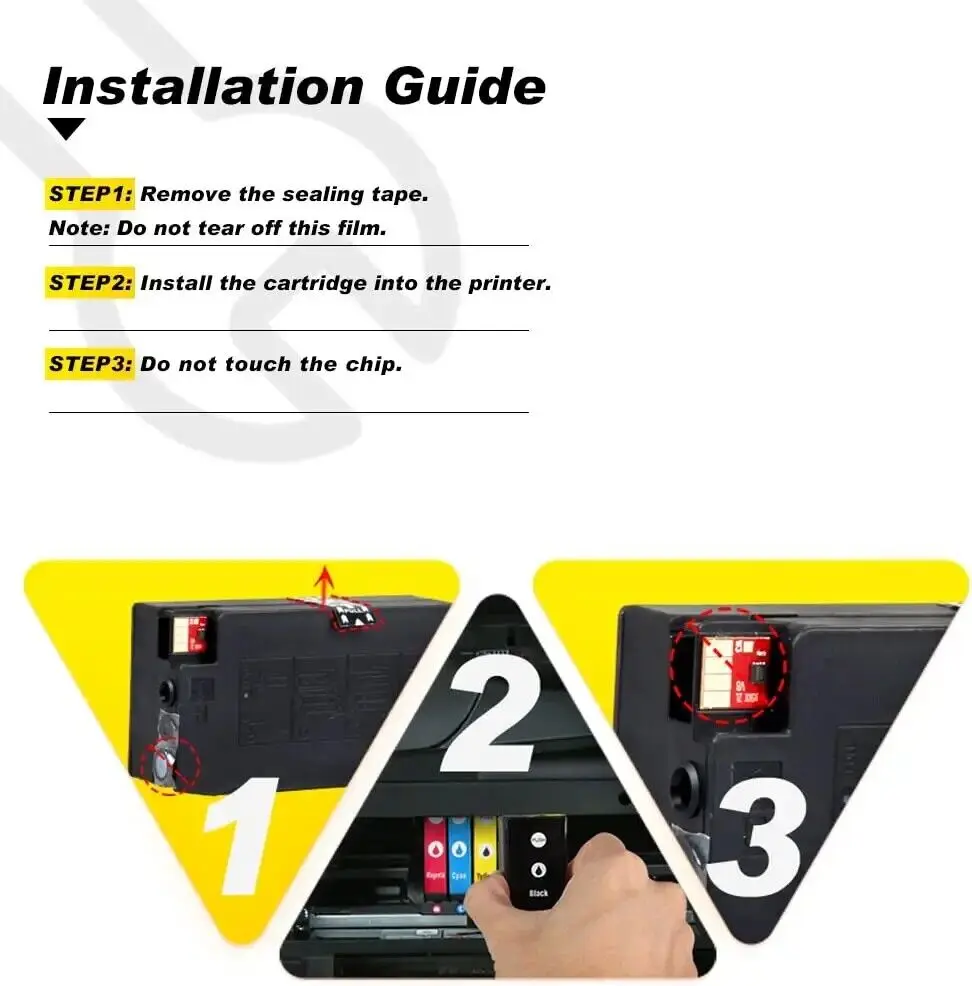 Cartouches d'encre V4ink 5x pour HP, 950XL, 951XL, pour OfficeJet Pro8640, 8615, 8620, 8625, 8600