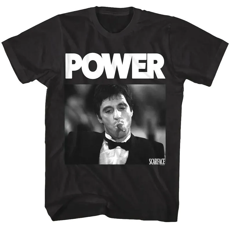 SCARFACE T-Shirt Bad Tony Montana Cigar Tux Bowtie Poster Shirts