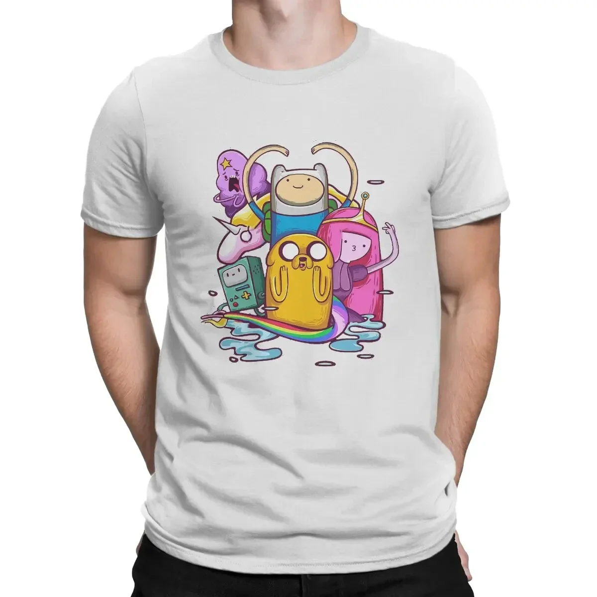 Adventure Cartoon Time Man T-Shirt Cotton Fashion T Shirt Original Streetwear New Trend Tops Tee