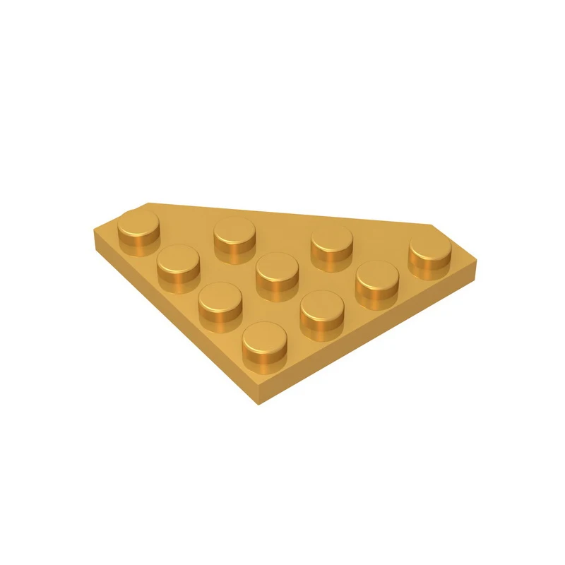 Gobricks GDS-554 Wedge, Plate 4 x 4 Cut Corner  compatible with lego 30503 pieces of children\'s DIY Building Blocks Technical