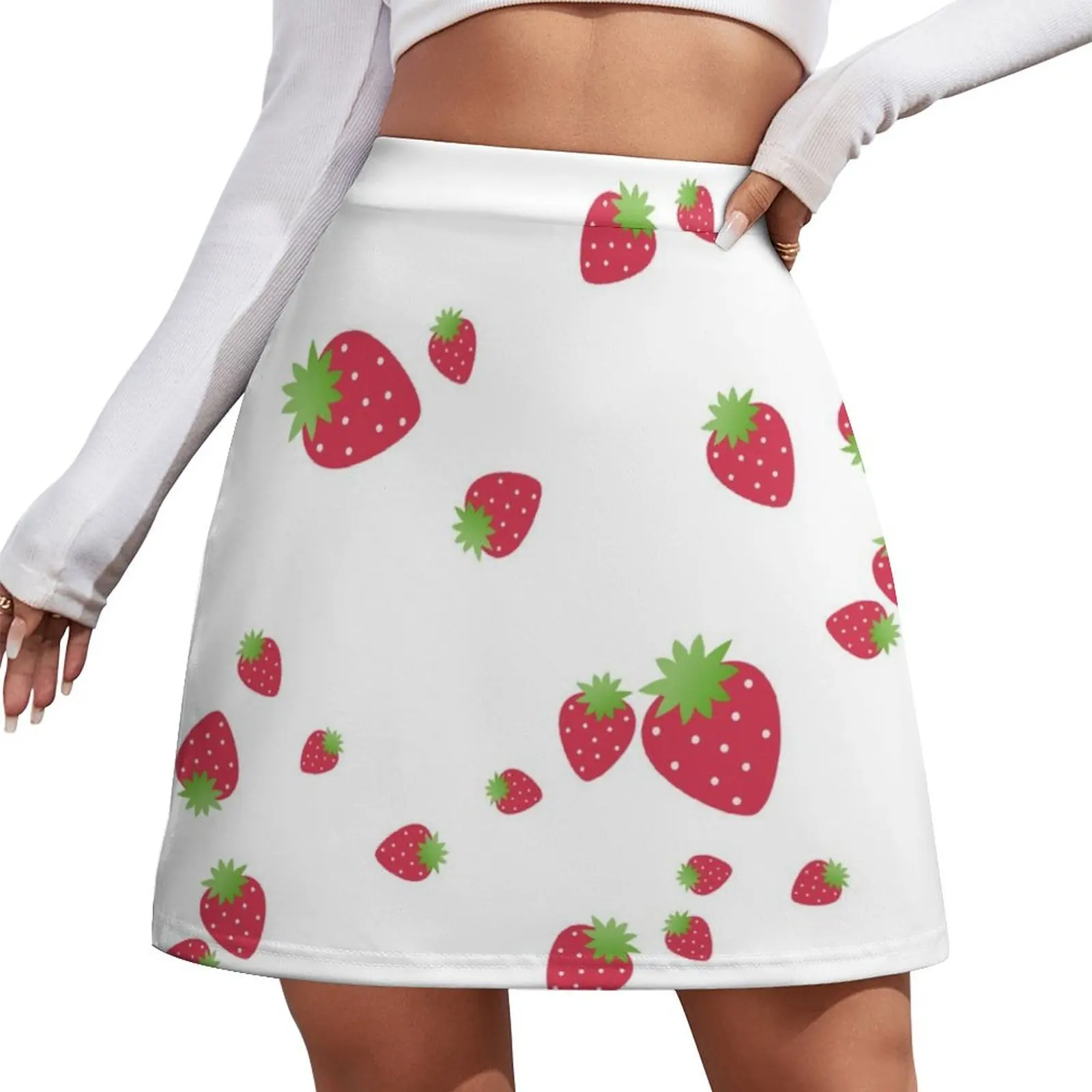 

Strawberries Mini Skirt summer skirts clothes womans clothing Clothes for summer