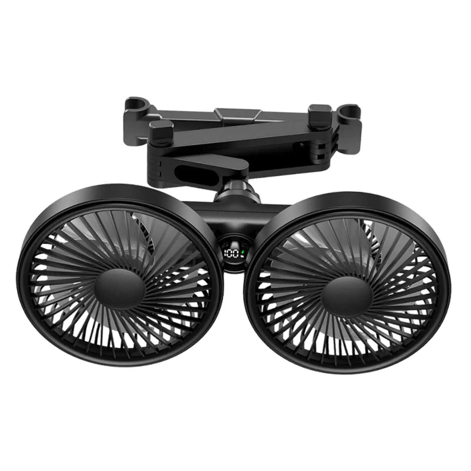 Car Backseat Double Head Fan Practical Accessories Multifunctional Professional Portable USB Car Fan Durability Auto Cooling Fan