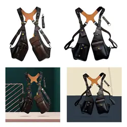 숄더백 스팀펑크 더블 지갑 겨드랑이 가방 남녀공용, 허리 팩