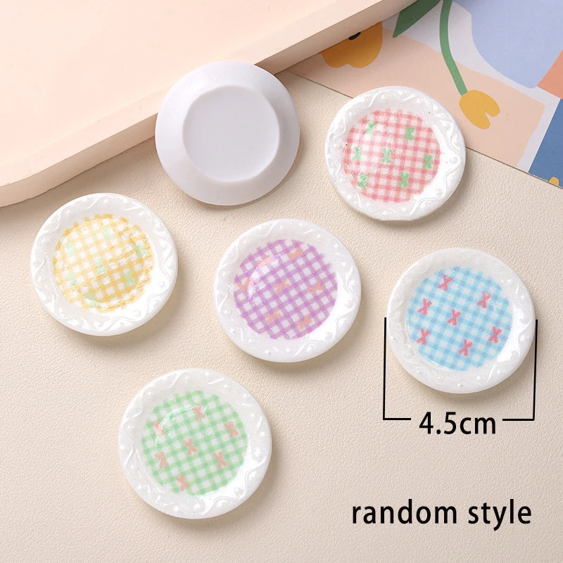 Mini pratos de sobremesas, prato de café/pão 1/6 1/12 casa de bonecas, ornamento de cozinha, boneca, acessórios de piquenique ao ar livre, modelo de prato em miniatura