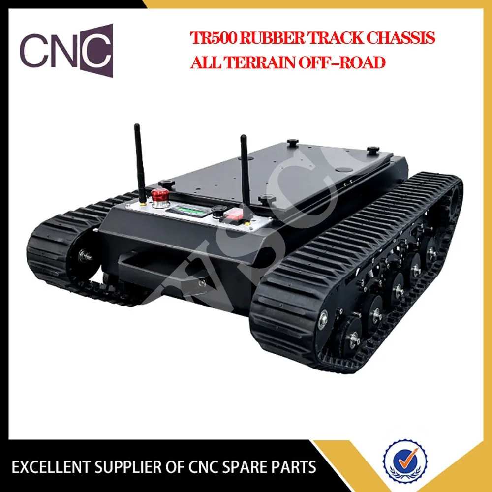 TR500 rubber track chassis, all-terrain off-road, outdoor shooting patrol robot, load 50kg+, support secondary development