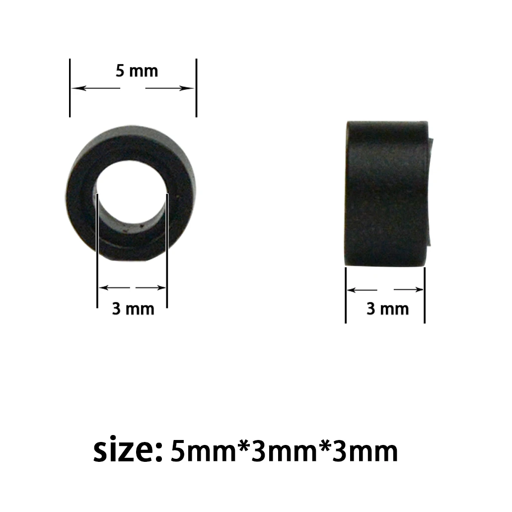 5000 Pieces 5.0mm Hair Extension Rings Micro Silicone Lined Link Beads Black/Brown Hair Rings for Hair Extensions