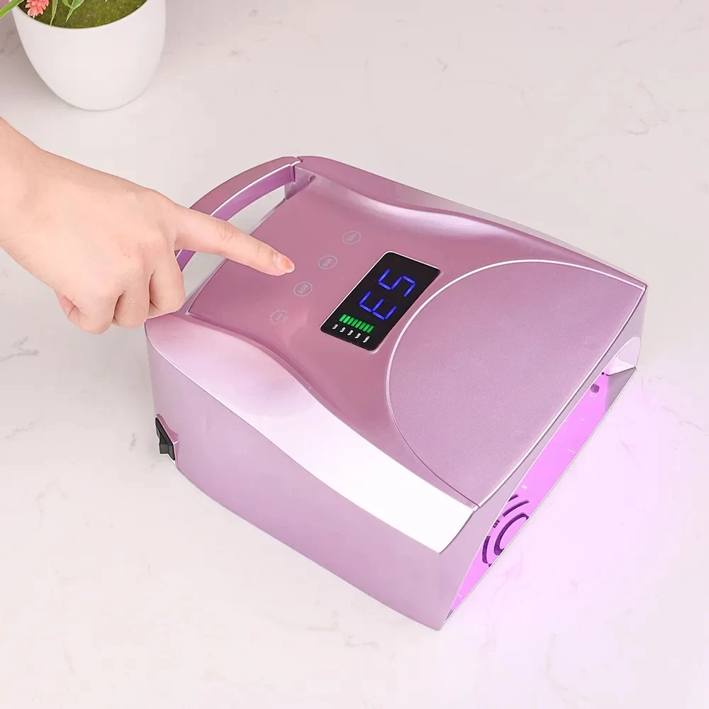 High Power 96W Rechargeable Nail Lamp UV LED Nail Dryer Red Light Beads for Curing Polish Nail Manicure Electric Acetone Protect