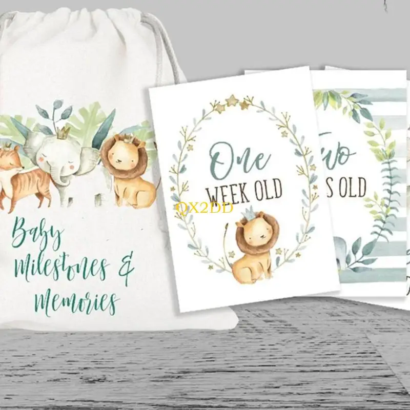 QX2D Baby Month Sticker Marmal Milestones Memorial Monthly Photography for Newborn Infant Girls Boys Photo Photo Photo Higor #2