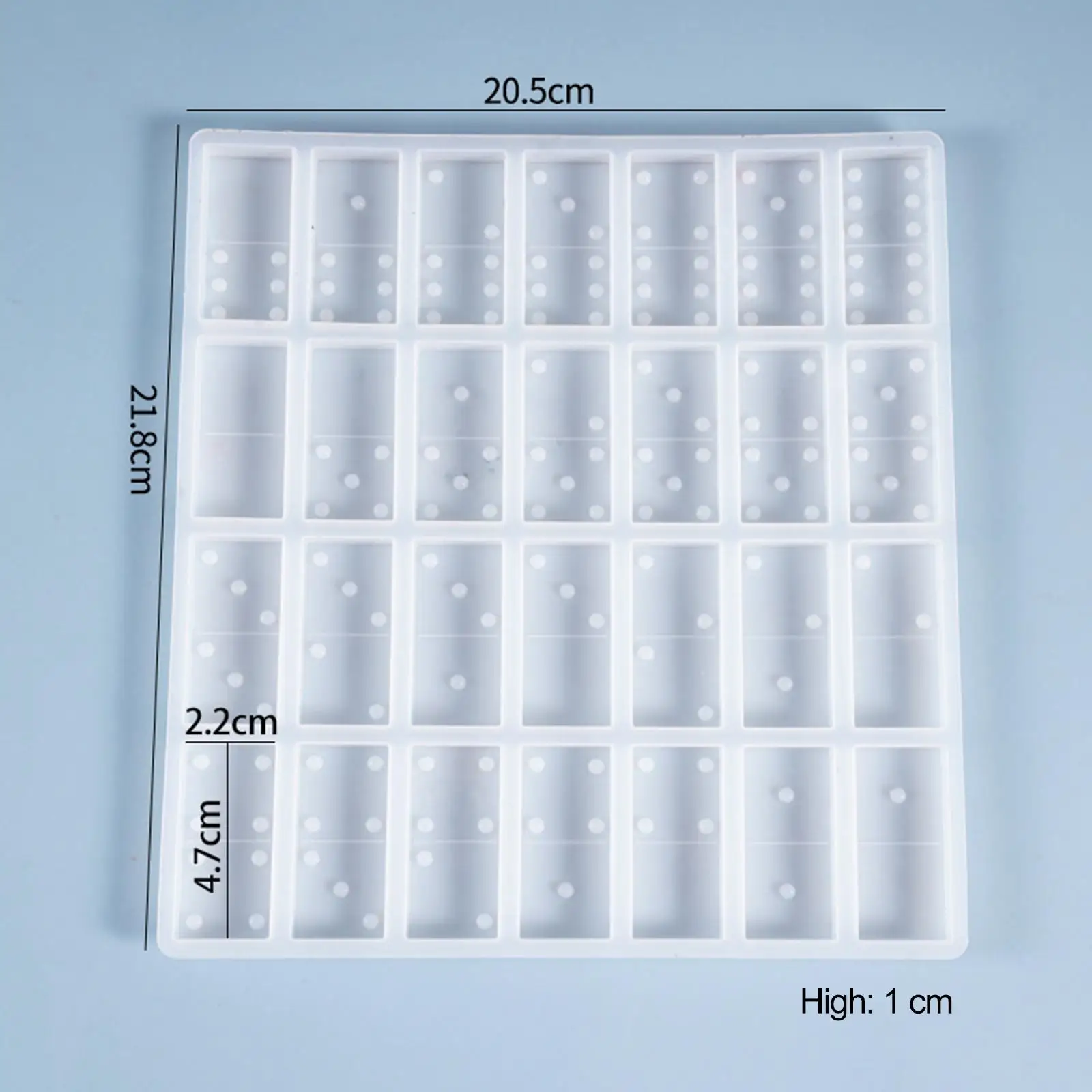 کے 28 Cavities Dominoes Molds Resin Casting DIY Epoxy Silicone Mods Crafting Flexible for Pendant Soap Candle Making Soap Crafts