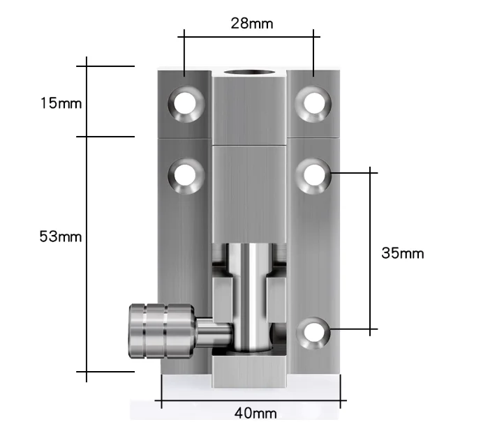 

Door Lock Bolt Door Bolt Aluminium Alloy Punch-Free Bedroom Room Door Anti-Lock Latch Bathroom Household Hardware Accessories
